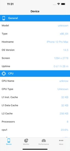 CPU DasherX苹果免费版(cpu z) v1.0.3 iphone版