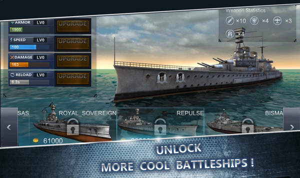 海战战舰3d汉化版(Ultimate Sea Battle 3D)