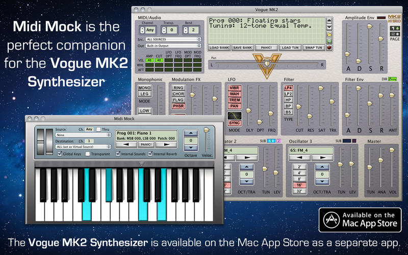 虚拟音乐键盘Midi Mock for Mac