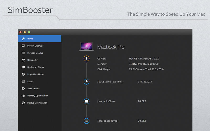 电脑清理工具SimBooster for Mac