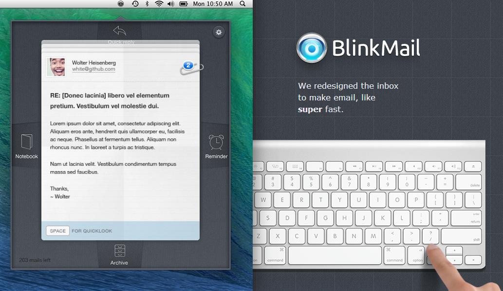 BlinkMail for Mac 邮件处理
