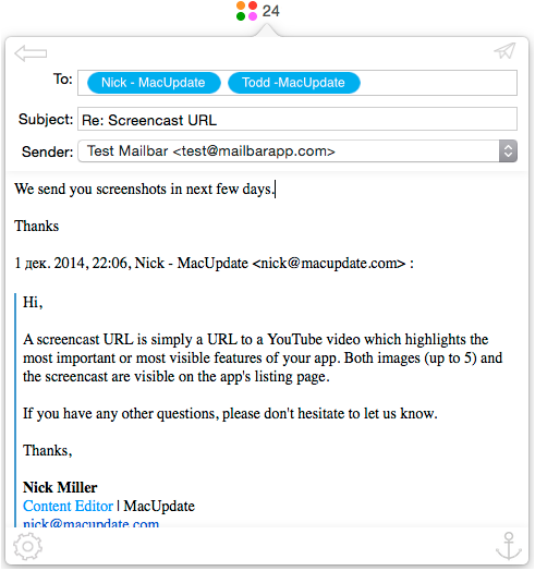 邮件客户端MailBar for Mac