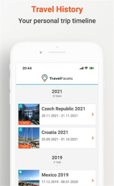 TravelFacets app
