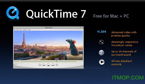 Quicktime Player 7  for Mac下载 v7.6.6 多国语言官方安装版