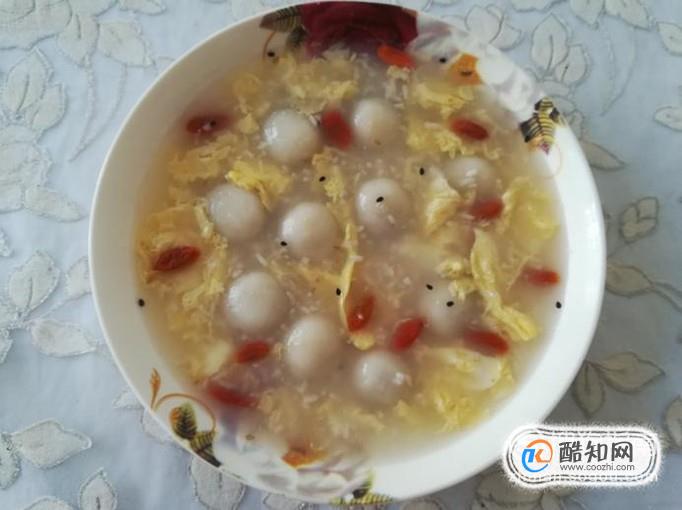 蛋花米酒煮汤圆的做法
